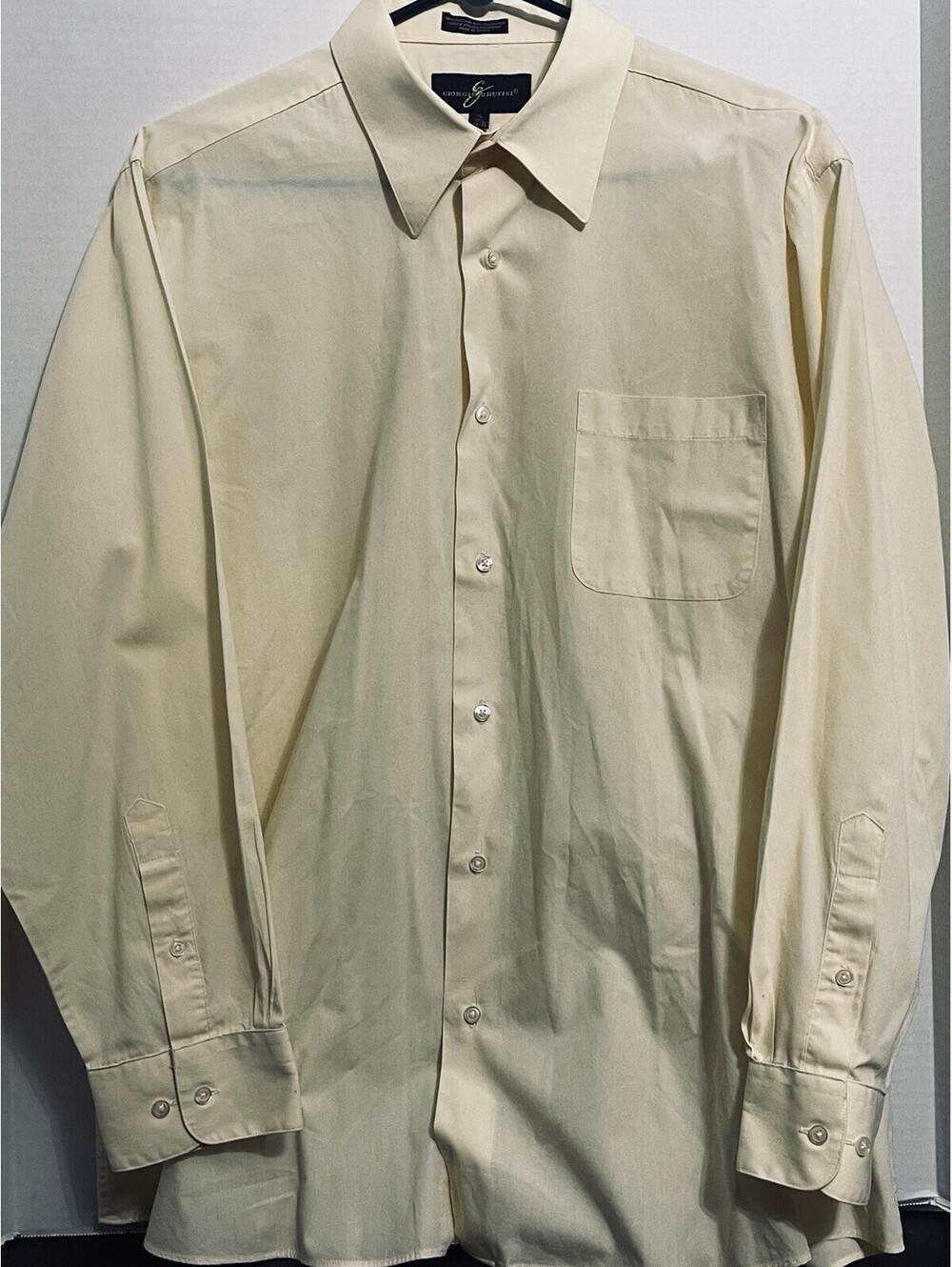 Giorgio Brutini Long Sleeve Button Dress Shirt Size 17 1/2  34-35 XL